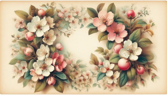 Download Antique Floral Postcard of Fresh Spring - Card Collection