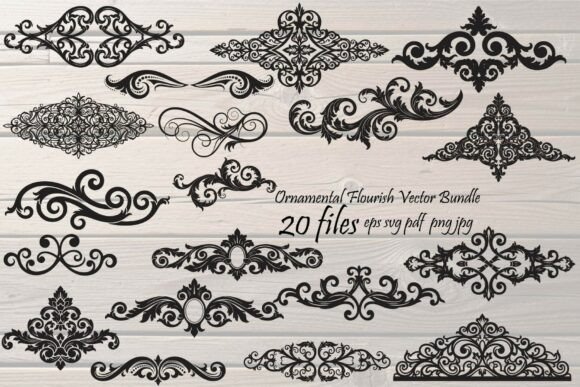 Download Ornamental Flourish Vector Bundle - Vector Collection