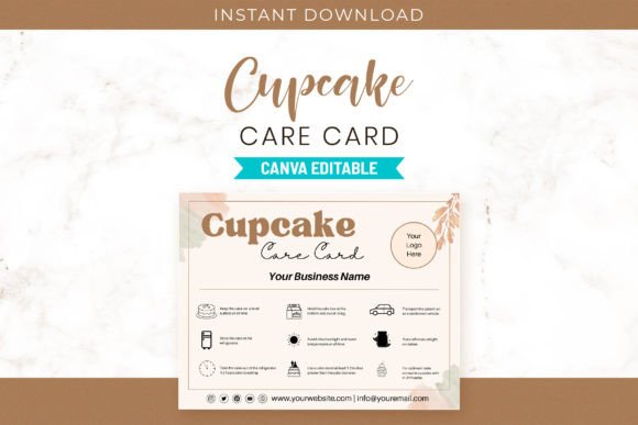 Download Cupcake Care Card Customizable Template - Card Collection