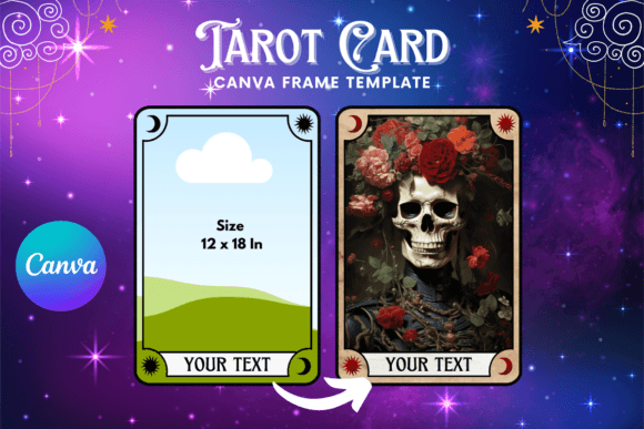 Download Tarot Card Canva Frame Editable Template - Card Collection