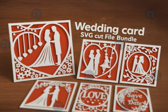 Download Paper Cut Wedding Card SVG Bundle - Card Collection