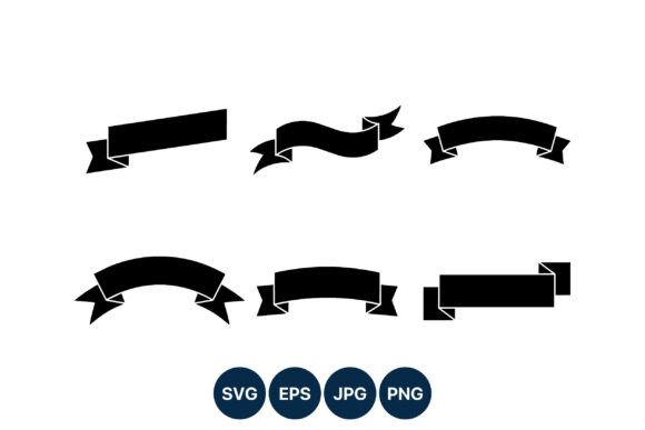 Download Black Banner Ribbon Vector Set - Vector Collection