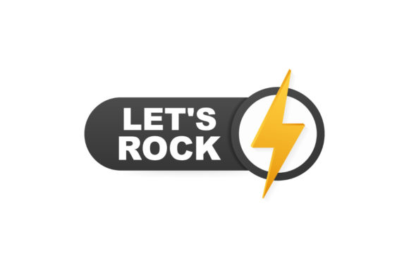 Download Let's Rock Poster. Vector Typographic - Vector Collection