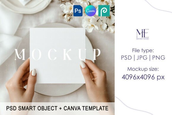 Download Square Card Mockup, Invite Card Mockup, - Card Collection