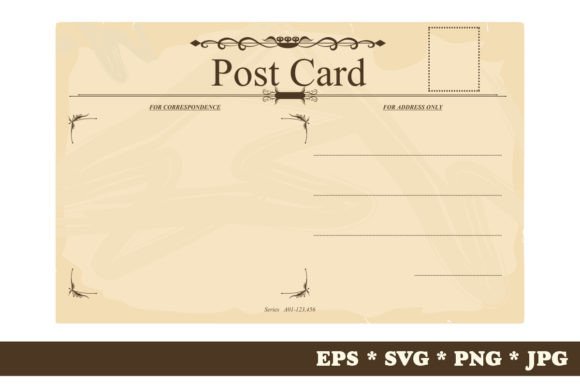 Download Vintage Postcard Reverse Template. - Card Collection