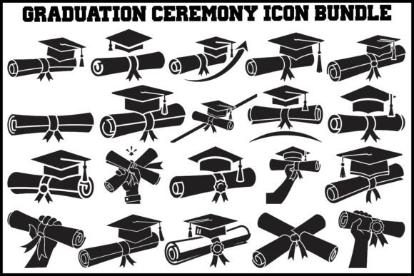 Download Graduation Ceremony Icon Vector Bundle - Vector Collection
